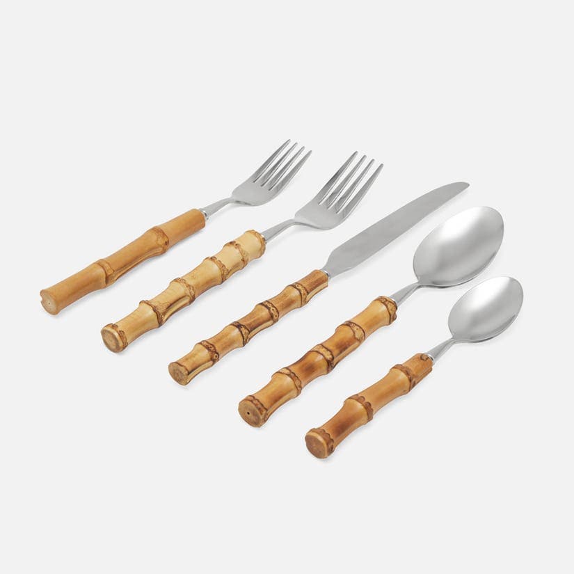 Zoya Bamboo Handle Flatware, Set/5 Shop at Maison